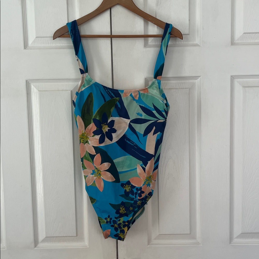 Beach Betty swimsuit one piece floral sanity shield NWOT